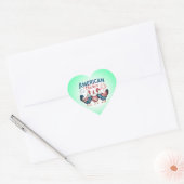 4 juli patriottisch Amerikaans kip ontwerp Hart Sticker (Envelop)