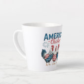 4 juli patriottisch Amerikaans kip ontwerp Latte Mok (Linkerhoek)