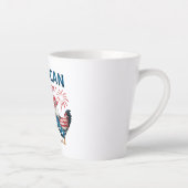 4 juli patriottisch Amerikaans kip ontwerp Latte Mok (Rechts)