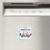 4 juli patriottisch Amerikaans kip ontwerp Magneet (Insitu (Vaatwasser))