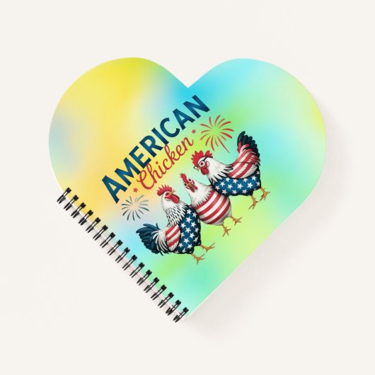 4 juli patriottisch Amerikaans kip ontwerp Notitieboek (Voorkant)
