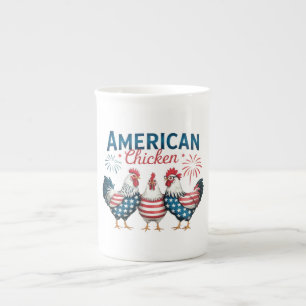 4 juli patriottisch Amerikaans kip ontwerp Porselein Kop