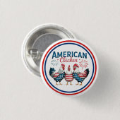 4 juli patriottisch Amerikaans kip ontwerp Ronde Button 3,2 Cm (Voorkant /achterkant)