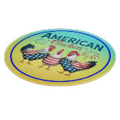 4 juli patriottisch Amerikaans kip ontwerp Snijplank (Hoek)