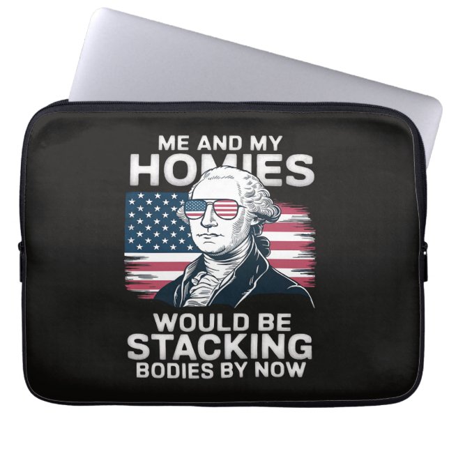 4 juli patriottisch Amerikaans Laptop Sleeve (Voorkant)