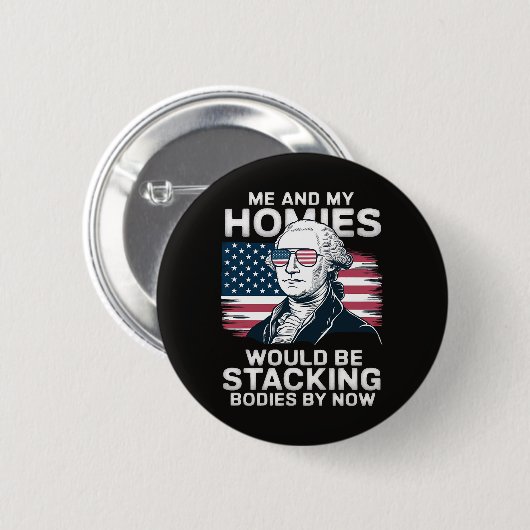 4 juli patriottisch Amerikaans Ronde Button 5,7 Cm (Voorkant /achterkant)