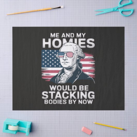 4 juli Patriottisch Amerikaans Tissuepapier (Craft)