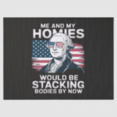 4 juli Patriottisch Amerikaans Tissuepapier (Voorkant)