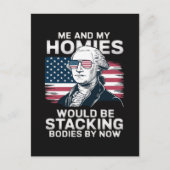 4 juli Patriottisch Amerikaans Uitnodiging Briefkaart (Voorkant)