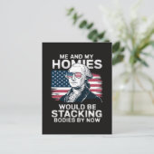 4 juli Patriottisch Amerikaans Uitnodiging Briefkaart (Staand voorkant)