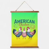 4 juli patriottisch Amerikaanse kip ontwerp Hangend Wandkleed (Voorkant 2)