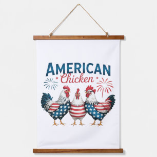 4 juli patriottisch Amerikaanse kip ontwerp Hangend Wandkleed