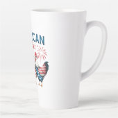 4 juli patriottisch Amerikaanse kip ontwerp Latte Mok (Rechts)