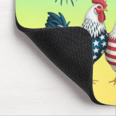 4 juli patriottisch Amerikaanse kip ontwerp Muismat (Hoek)