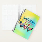 4 juli patriottisch Amerikaanse kip ontwerp Notitieboek (Binnen)