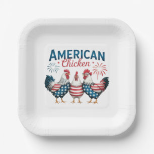 4 juli patriottisch Amerikaanse kip ontwerp Papieren Bordje