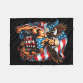 4 juli Patriottisch grappig George Washington juli Fleece Deken (Voorkant (Horizontaal))