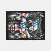 4 juli Patriottisch grappig George Washington juli Fleece Deken (Voorkant (Horizontaal))