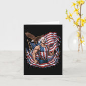 4 juli Patriottisch grappig George Washington juli Kaart (Gele Bloem)
