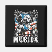 4 juli Patriottisch grappig George Washington juli Magneet (Voorkant)