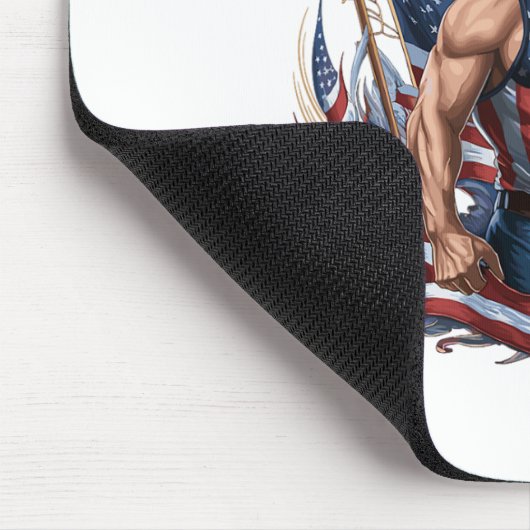 4 juli Patriottisch grappig George Washington juli Muismat (Hoek)