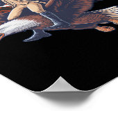 4 juli Patriottisch grappig George Washington juli Poster (Hoek)