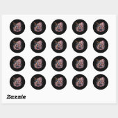 4 juli Patriottisch grappig George Washington juli Ronde Sticker (Vel)
