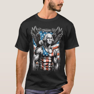 4 juli Patriottisch grappig George Washington juli T-shirt
