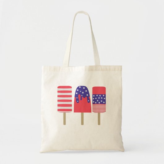 4 juli Patriottisch ijskap voor onafhankelijkheid Tote Bag (Voorkant)