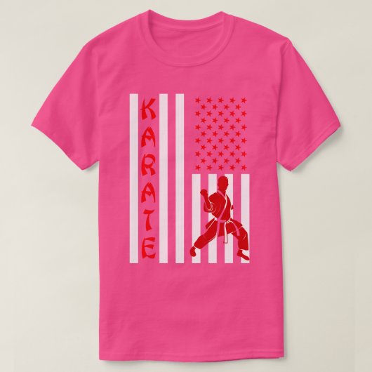 4 juli patriottisch Karate Fighter Karate T-shirt (Design voorkant)