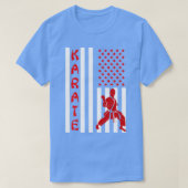 4 juli patriottisch Karate Fighter Karate T-shirt (Design voorkant)