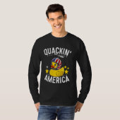4 juli Patriottisch Rubber Duck T-shirt Quackin' i (Voorkant volledig)
