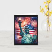 4 juli Patriottisch Statuut van de Vrijheid Amerik Kaart (Gele Bloem)