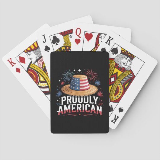 4 juli Patriottisch - Trots Amerikaans Pokerkaarten (Achterkant)