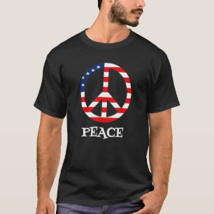 4 juli Patriottisch Vredesteken T-shirt