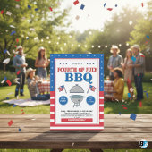 4 juli, Patriottisch Vuurwerk BBQ-feest Kaart