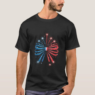 4 juli Patriottisch Vuurwerk Boog met Sterren en T-shirt