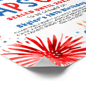 4 juli Patriottische 1e Verjaardag Tijd Capsule Poster (Hoek)