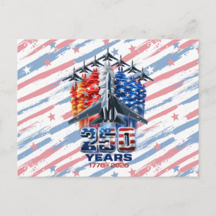 4 juli patriottische 250-jarige verjaardag briefkaart
