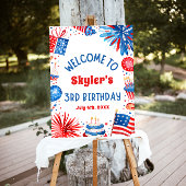 4 juli Patriottische 3e Verjaardag Party Welkomstb Poster