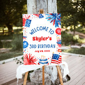 4 juli Patriottische 3e Verjaardag Party Welkomstb Poster