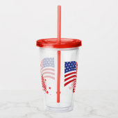 4 juli patriottische acryltrommel acryl drinkbeker (Rechts)