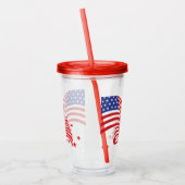 4 juli patriottische acryltrommel acryl drinkbeker (Links)