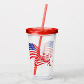 4 juli patriottische acryltrommel acryl drinkbeker (Achterkant)