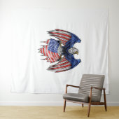4 juli Patriottische Adelaar - Kale Adelaar Wandkleed (In Situ (horizontaal))