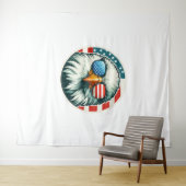 4 juli Patriottische Adelaar Wandkleed (In Situ (horizontaal))