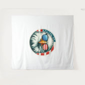 4 juli Patriottische Adelaar Wandkleed (Voorkant (horizontaal))