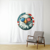 4 juli Patriottische Adelaar Wandkleed (In situ)