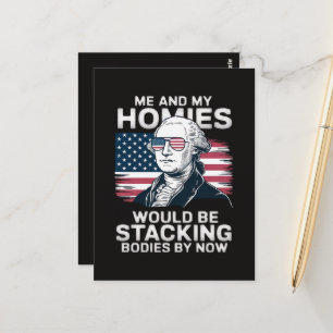 4 juli patriottische Amerikaan Briefkaart