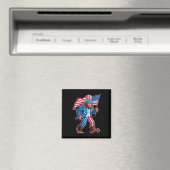 4 juli Patriottische Amerikaanse Bigfoot Sasquatch Magneet (Insitu (Vaatwasser))